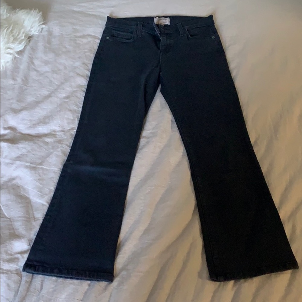 CURRENT ELLIOT black crop flare pants